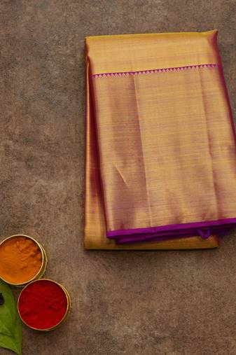 Purple kanjivaram saree