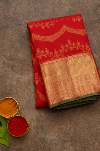 Red pattu saree