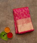 Pink silk saree