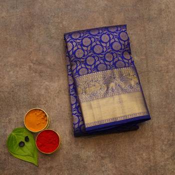Blue colour silk saree 1