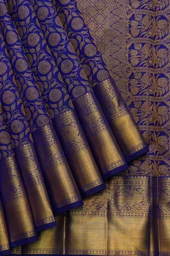 Blue colour silk saree