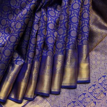 Blue colour silk saree 3
