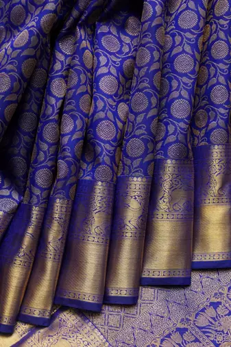 Blue colour silk saree