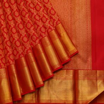 Red bridal silk saree 2