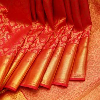 Red bridal silk saree 3