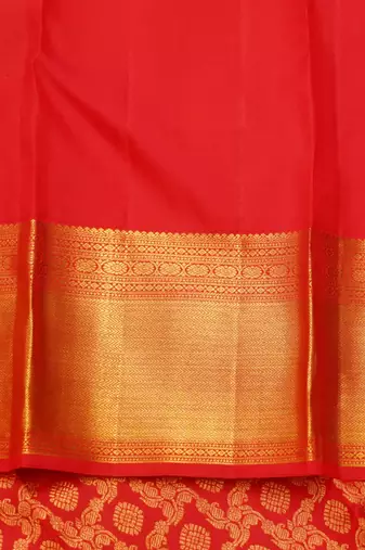Red bridal silk saree with blouse