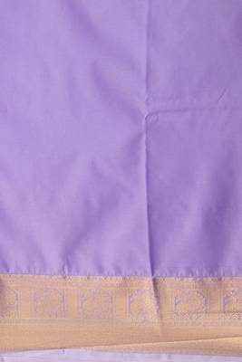 Dual tone teal blue and lilac lavender semi silk saree 4