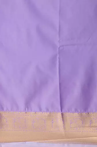 Dual tone teal blue and lilac lavender semi silk saree