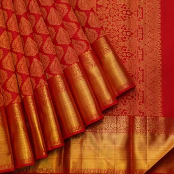 Red colour silk saree 2