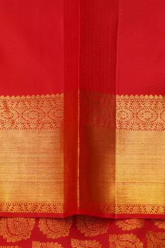 Red colour silk saree