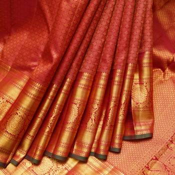 Red kanchipuram saree 3