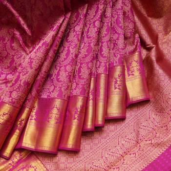 Pink brocade saree 3