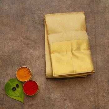 Golden brocade saree 1