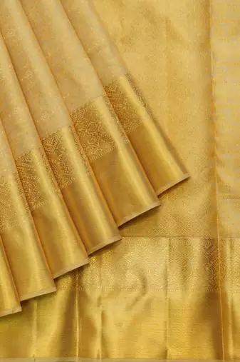 Golden brocade saree