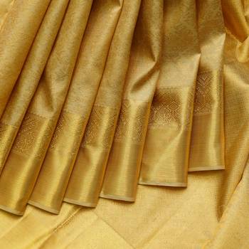 Golden brocade saree 3