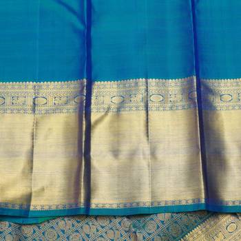Peacock blue bridal saree 4