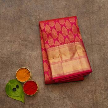Bridal pink wedding saree 1