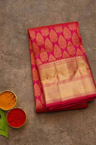 Bridal pink wedding saree