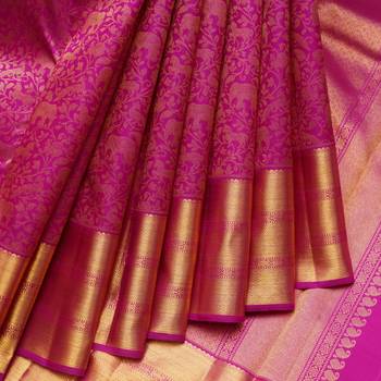 Pink vanasingaram silk saree 3