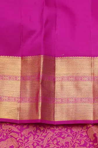 Pink vanasingaram silk saree with blouse