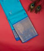 Anandha blue kanchi cotton saree