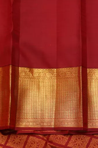 Red brocade kanjivaram silk saree with blouse