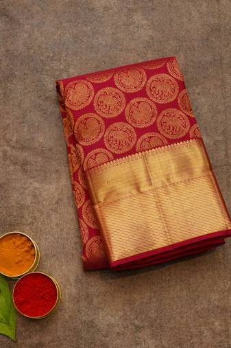 Red silk saree for wedding