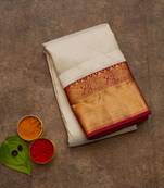 Off white silk saree