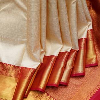 Off white silk saree 3