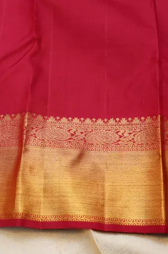 Off white silk saree with blouse
