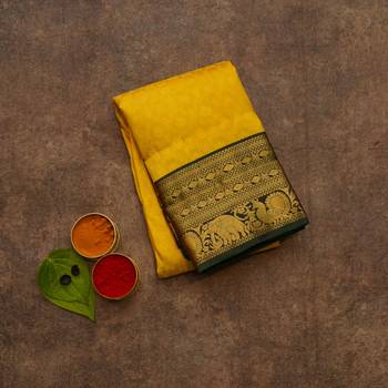 Yellow bridal saree 1