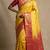 Yellow and pink designer soft silk saree