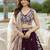 Wine Silk Blend Lehenga Choli