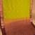 Chartreuse green and palatinate purple korvai semi silk saree