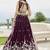 Wine Silk Blend Lehenga Choli