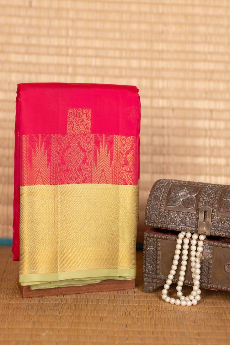 Barbie pink pure touch silk saree