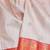 Blush pink and red pure zari silk saree
