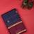 Navy blue and maroon pure touch silk saree