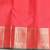 Blush pink and red pure zari silk saree