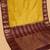 Saffron yellow and maroon soft silk saree