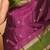 Grape purple and forest green retta patta border pure kanchi silk saree