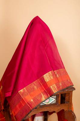 Off white kanchipuram silk saree 4