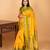 Royal yellow and dual tone green retta patta border pure kanchi silk saree