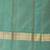 Oatmeal white and dual tone blue retta patta border pure kanchi silk saree