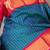 Blue and pink bridal silk saree