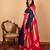 Navy blue silk saree