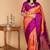Orange and purple kanjivaram saree
