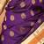 Ultra violet and pastel cream yellow retta patta temple border pure kanchi silk saree