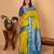 Pear green and blue korvai pure kanchi silk saree