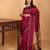 Blood red butta pure kanchi silk saree